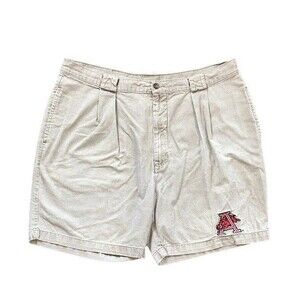 Vintage Arkansas Razorbacks Embroidered Khaki Shorts